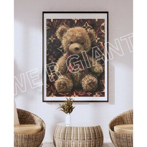 Louis Vuitton Teddy Bear 18x24 Art Print - LV, Luxury Print, Trendy Wall Art